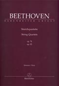 partituras  Beethoven, Cuartetos de cuerda, Op. 74 y Op. 95