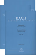 partituras  J. S. Bach, Suites orquestales, BWV 1066 a 1069