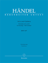 partituras  Acis and Galatea, de Handel