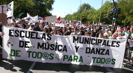 actualidad de centros  Nuevos recortes del Ayuntamiento de Madrid a las Escuelas municipales de música y danza 