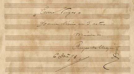 partituras  La partitura original de Curro Vargas de Chapí en la Biblioteca Nacional de España