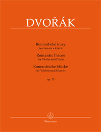 partituras  Piezas románticas de Dvořák