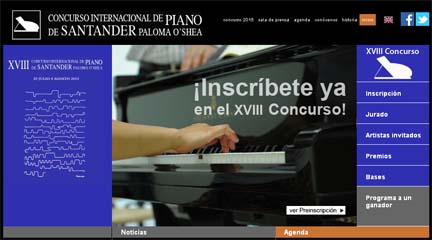 convocatorias concursos  Convocatoria para el 18º Concurso Internacional de Piano de Santander 