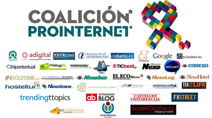 notas  Coalición ProInternet pide que se suspenda la entrada en vigor de la LPI y el #canonAEDE