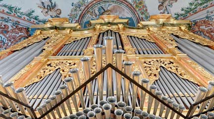 antigua  Ciclo de órgano barroco en la Iglesia de los Venerables